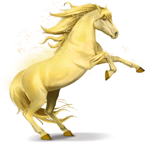 caballo del arco iris shiny yellow