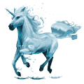 unicornio de tiro elemento de agua