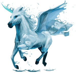 pegaso de montar elemento de agua