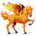 pegaso de montar elemento de fuego