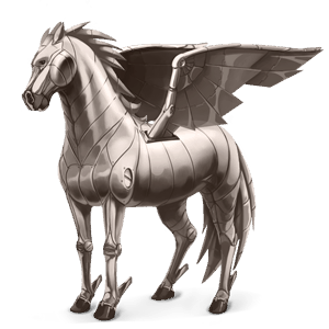 pegaso de montar elemento de metal