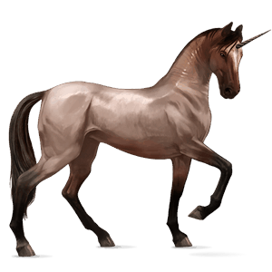unicornio de montar pura raza española gris tordo