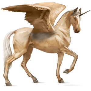 unicornio de montar alado gris tordo