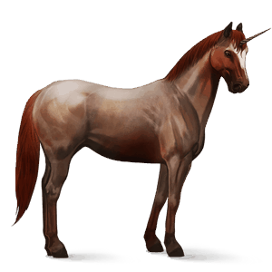 unicornio de montar bayo
