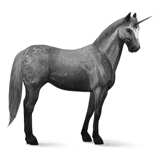 unicornio de montar trotón francés bayo