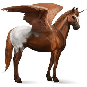unicornio de montar alado trakehner bayo