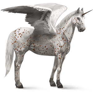 unicornio de montar alado apalosa leopardo alazán