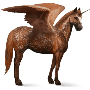 unicornio de montar alado brumby negro