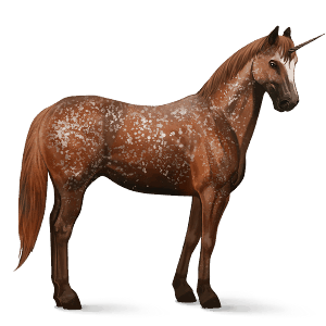 unicornio de montar hanoveriano alazán crines lava