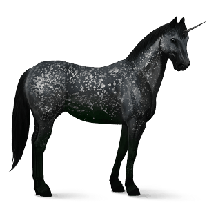unicornio de montar hanoveriano gris claro
