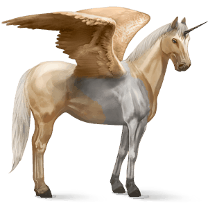 unicornio de montar alado pura raza española isabelo