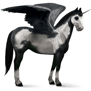 unicornio de montar alado apalosa negro