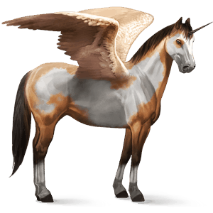unicornio de montar alado pura raza española gris ratón