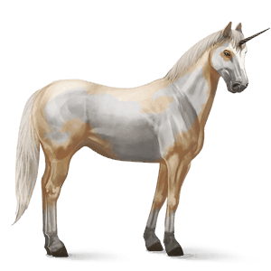 unicornio de montar holstein alazán