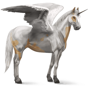 unicornio de montar alado bayo cereza