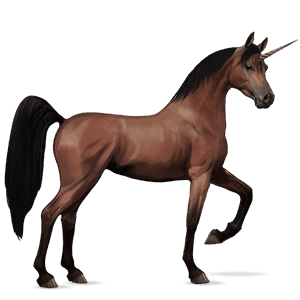 unicornio de montar Árabe gris claro