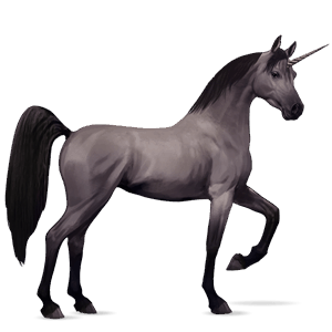 unicornio de montar gris ratón
