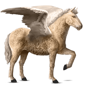 pegaso de montar rizado alazán