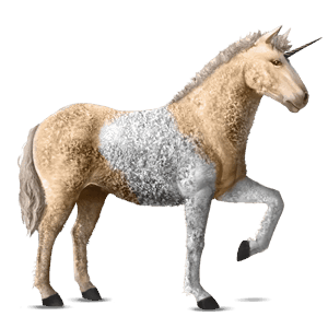 unicornio de montar knabstrupper moteado zaino