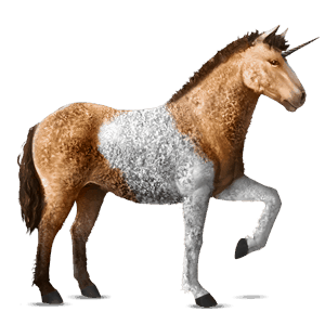 unicornio de montar rizado alazán tostado