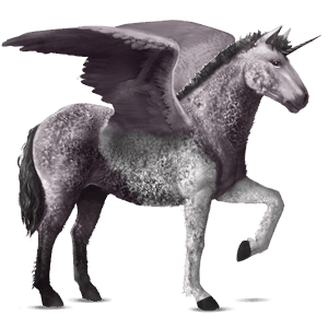 unicornio de montar alado bayo cereza