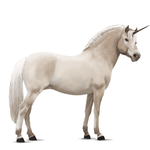 unicornio poni alazán crines lava