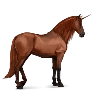 unicornio de montar negro