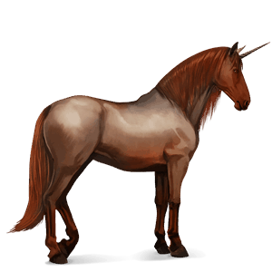 unicornio de montar mustang blanket bayo cereza