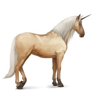 unicornio de montar pura raza española bayo