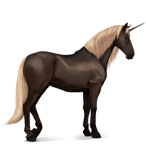 unicornio de montar pura raza española alazán tostado crines lava