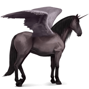 unicornio de montar alado brumby alazán tostado