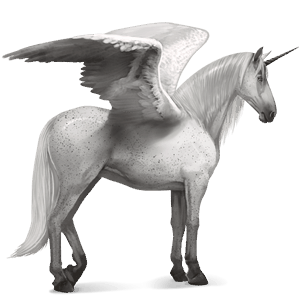 unicornio de montar alado bayo