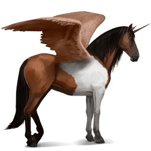 unicornio de montar alado gris claro