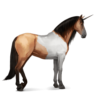 unicornio de montar pura raza española gris tordo