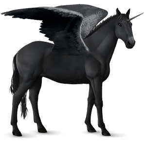 unicornio de montar alado leopardo negro