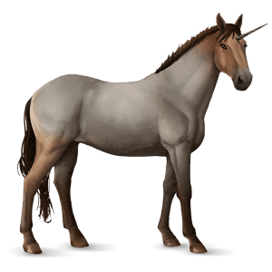 unicornio de montar alazán