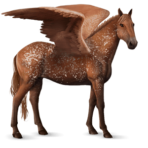 pegaso de montar alazán tostado