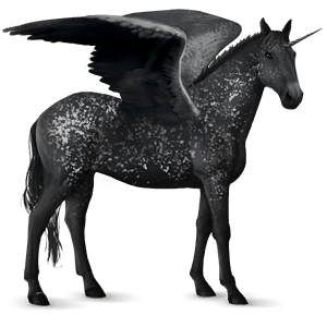 unicornio de montar alado leopardo negro