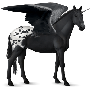 unicornio de montar alado hunter irlandés alazán crines lava