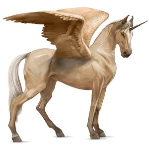 unicornio de montar alado marwary palomino