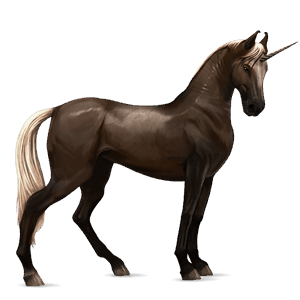 unicornio de montar bayo