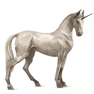 unicornio de montar gris tordo