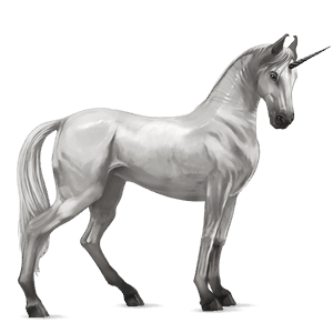 unicornio de montar marwary gris claro