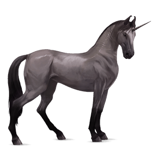 unicornio de montar gris ratón