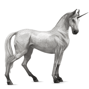 unicornio de montar pura raza española gris tordo
