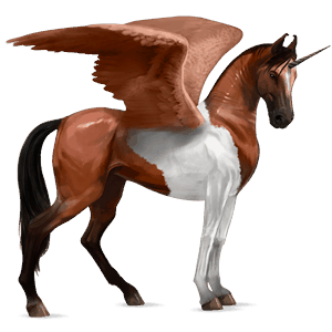 unicornio de montar alado pura sangre negro