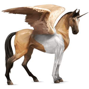 unicornio de montar alado gris claro