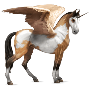 unicornio de montar alado gris claro