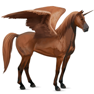unicornio de montar alado kwpn alazán tostado
