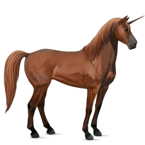 unicornio de montar hanoveriano alazán